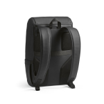 Synthetisch lederen rugzak met gewatteerd laptopvak 20L kleur zwart tweede weergave