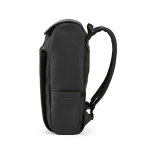 Synthetisch lederen rugzak met gewatteerd laptopvak 20L kleur zwart vierde weergave