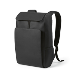 Synthetisch lederen rugzak met gewatteerd laptopvak 20L kleur zwart vijfde weergave