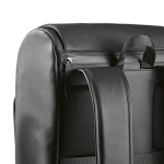 Synthetisch lederen rugzak met gewatteerd laptopvak 20L kleur zwart zesde weergave