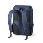 Synthetisch lederen rugzak met gewatteerd laptopvak 20L kleur blauw tweede weergave