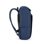Synthetisch lederen rugzak met gewatteerd laptopvak 20L kleur blauw derde weergave