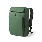 Synthetisch lederen rugzak met gewatteerd laptopvak 20L kleur groen