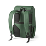Synthetisch lederen rugzak met gewatteerd laptopvak 20L kleur groen tweede weergave