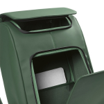 Synthetisch lederen rugzak met gewatteerd laptopvak 20L kleur groen vijfde detail weergave