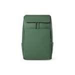 Synthetisch lederen rugzak met gewatteerd laptopvak 20L kleur groen vooraanzicht