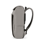 Synthetisch lederen rugzak met gewatteerd laptopvak 20L kleur lichtgrijs vierde weergave
