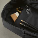 Urban rugzak van gerecycled plastic met trolleyband 17” kleur zwart tweede detail weergave