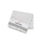 Deken van gerecycled katoen met strepen 220 g/m² kleur donkergrijs