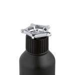 Dubbelwandige fles van gerecycled staal met wielvormige dop 750 ml kleur zwart derde weergave