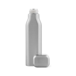 Lekvrije fles van gerecycled staal met industriële look 1 L kleur zilver tweede weergave