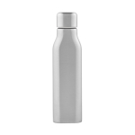 Lekvrije fles van gerecycled staal met industriële look 1 L kleur zilver achter weergave