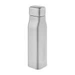 Lekvrije fles van gerecycled staal met industriële look 1 L kleur zilver