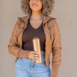 Dubbelwandige fles van gerecycled roestvrij staal 500 ml kleur brons sfeerweegave