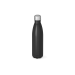Roestvrijstalen drinkfles met druppelvrije dop 500ml kleur zwart
