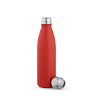 Gerecyclede roestvrij stalen fles met lekvrije dop 500ml kleur rood tweede weergave