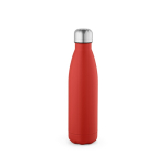 Gerecyclede roestvrij stalen fles met lekvrije dop 500ml kleur rood achter weergave