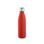 Gerecyclede roestvrij stalen fles met lekvrije dop 500ml kleur rood vooraanzicht