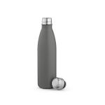 Gerecyclede roestvrij stalen fles met lekvrije dop 500ml kleur grijs tweede weergave