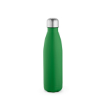 Gerecyclede roestvrij stalen fles met lekvrije dop 500ml kleur groen vooraanzicht
