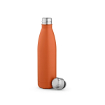 Gerecyclede roestvrij stalen fles met lekvrije dop 500ml kleur oranje tweede weergave