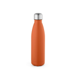 Gerecyclede roestvrij stalen fles met lekvrije dop 500ml kleur oranje achter weergave