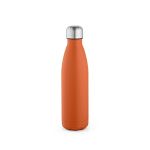 Gerecyclede roestvrij stalen fles met lekvrije dop 500ml kleur oranje vooraanzicht