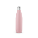 Gerecyclede roestvrij stalen fles met lekvrije dop 500ml kleur roze achter weergave