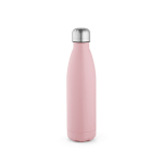 Gerecyclede roestvrij stalen fles met lekvrije dop 500ml kleur roze vooraanzicht