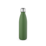 Gerecyclede roestvrij stalen fles met lekvrije dop 500ml kleur miliair groen achter weergave
