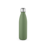 Gerecyclede roestvrij stalen fles met lekvrije dop 500ml kleur pastel groen achter weergave