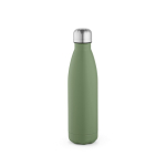 Gerecyclede roestvrij stalen fles met lekvrije dop 500ml kleur pastel groen vooraanzicht