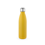 Gerecyclede roestvrij stalen fles met lekvrije dop 500ml kleur donkergeel achter weergave