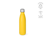 Gerecyclede roestvrij stalen fles met lekvrije dop 500ml kleur donkergeel