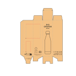 Gerecyclede stalen fles met dubbele wand en bamboe dop 500 ml