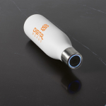 Fles van gerecycled roestvrij staal met UV-lichtdop 520 ml kleur wit