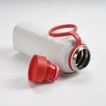 Fles van gerecycled roestvrij staal met 360°-drukdop 750 ml kleur rood derde weergave