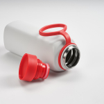 Fles van gerecycled roestvrij staal met 360°-drukdop 750 ml kleur rood tweede sfeerweergave