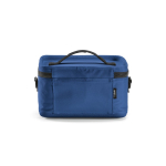 Koeltas van gerecycled plastic met dubbele draaggreep 7,5 L kleur blauw achter weergave