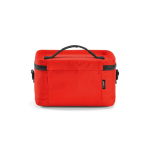 Koeltas van gerecycled plastic met dubbele draaggreep 7,5 L kleur rood achter weergave