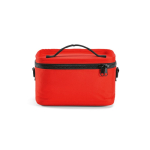 Koeltas van gerecycled plastic met dubbele draaggreep 7,5 L kleur rood vooraanzicht