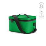 Koeltas van gerecycled plastic met dubbele draaggreep 7,5 L kleur groen