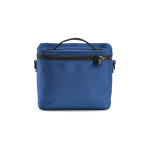 Isolerende koelbox van gerecycled kunststof met brede opening 10 L kleur blauw vooraanzicht