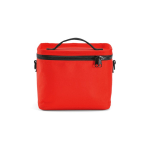 Isolerende koelbox van gerecycled kunststof met brede opening 10 L kleur rood vooraanzicht