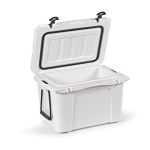Koelbox van gerecycled kunststof met dubbele wand 35 L kleur wit vierde weergave