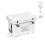 Koelbox van gerecycled kunststof met dubbele wand 35 L kleur wit