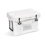 Koelbox van gerecycled kunststof met dubbele wand 35 L kleur wit
