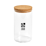 Voorraadpot van borosilicaatglas met kurken deksel 1 L hoofdweergave