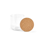 Keukenpot van borosilicaatglas met kurken deksel 500 ml kleur doorzichtig tweede weergave