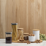 Keukenpot van borosilicaatglas met kurken deksel 500 ml kleur doorzichtig sfeerweegave